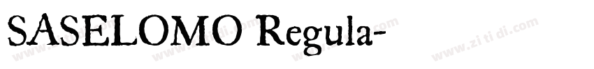 SASELOMO Regula字体转换